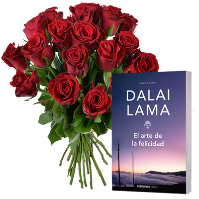 20 rosas rojas y un libro