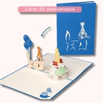 3D card - Birthday Cat