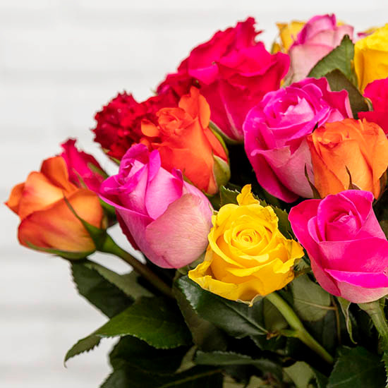 Bouquet de roses et doudou ours 2