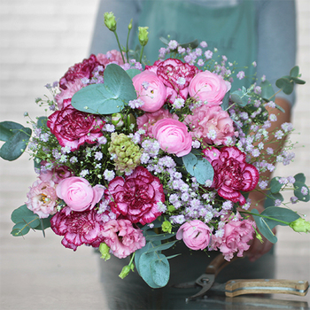 Boeket in Roze Tinten – Bloemenbezorging | Aquarelle