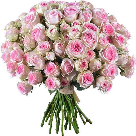 Bouquet of Mimi Eden and Dinara spray roses
