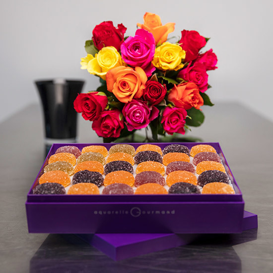 Pâtes de fruits et 15 roses variées 2