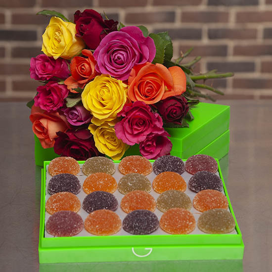 Pâtes de fruits et 15 roses variées 3