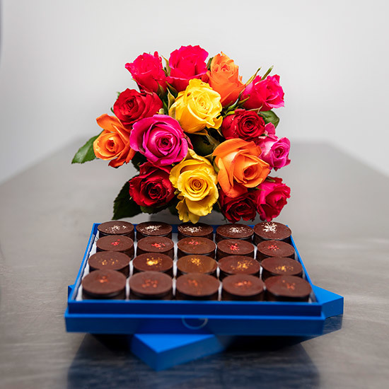Rozen en Pure chocolade 70% 2
