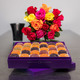Fruit pastes with a bouquet of 15 roses