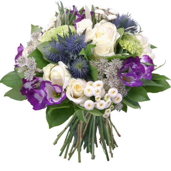 Bouquet in white and blue