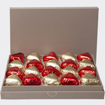 Box of praline-filled hearts