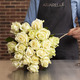 Bouquet of long-stemmed white roses