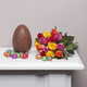 Großes Osterei 15 cm + 15 kleine Eierchen + 15 Rosen