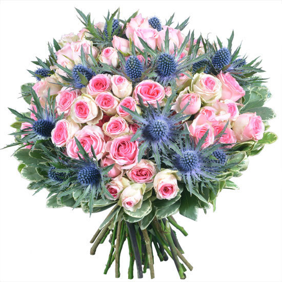 Roses and Thistle Bouquet