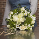 A white and green bouquet