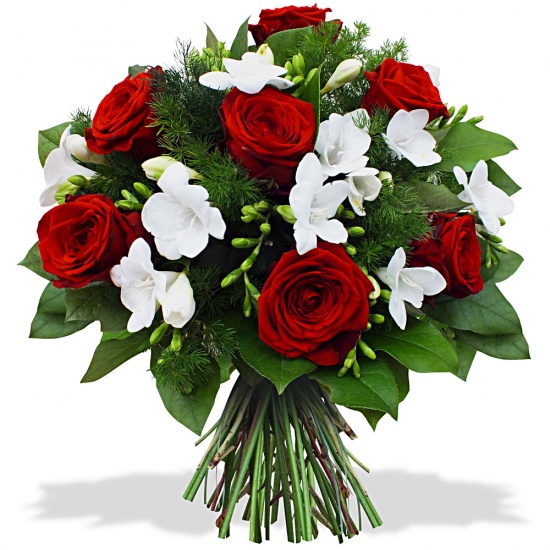 Same day delivery available with the Diamonds and Rubies Bouquet