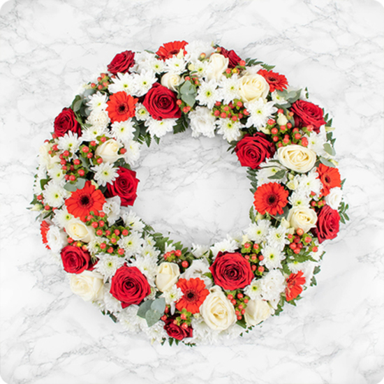 Same day delivery available with the Memoriae - Funeral Wreath