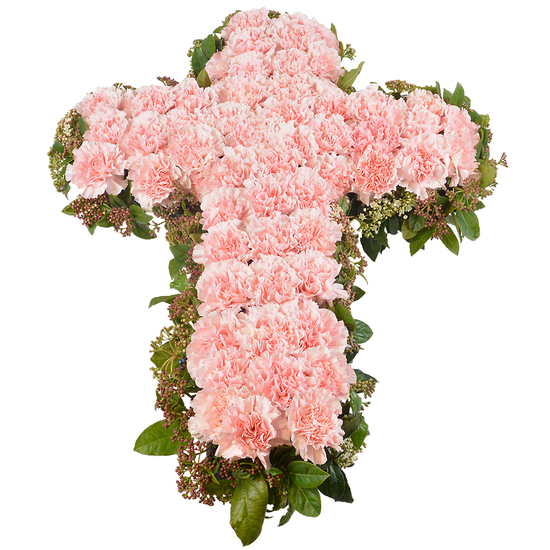 Same day delivery available with the Pink Funeral Cross