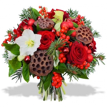 Enviar Ramo Joyeux Noel - Rojo y Blanco a domicilio