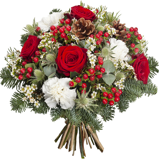 Same day delivery available with the Santa Claus Bouquet