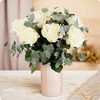 Same day delivery available with the White Roses Bouquet