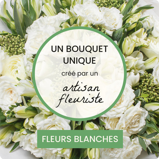 Bouquet du fleuriste blanc