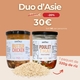 Duo d’Asie : Butter Chicken, Poulet Thaï et 320 g de riz