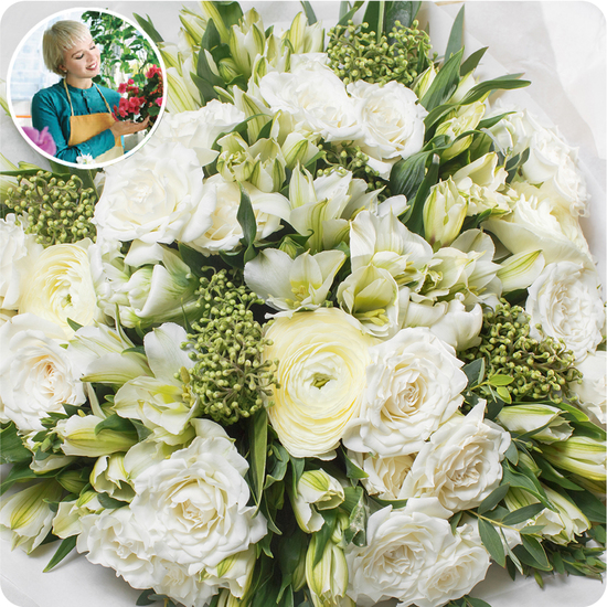 Florist's white bouquet